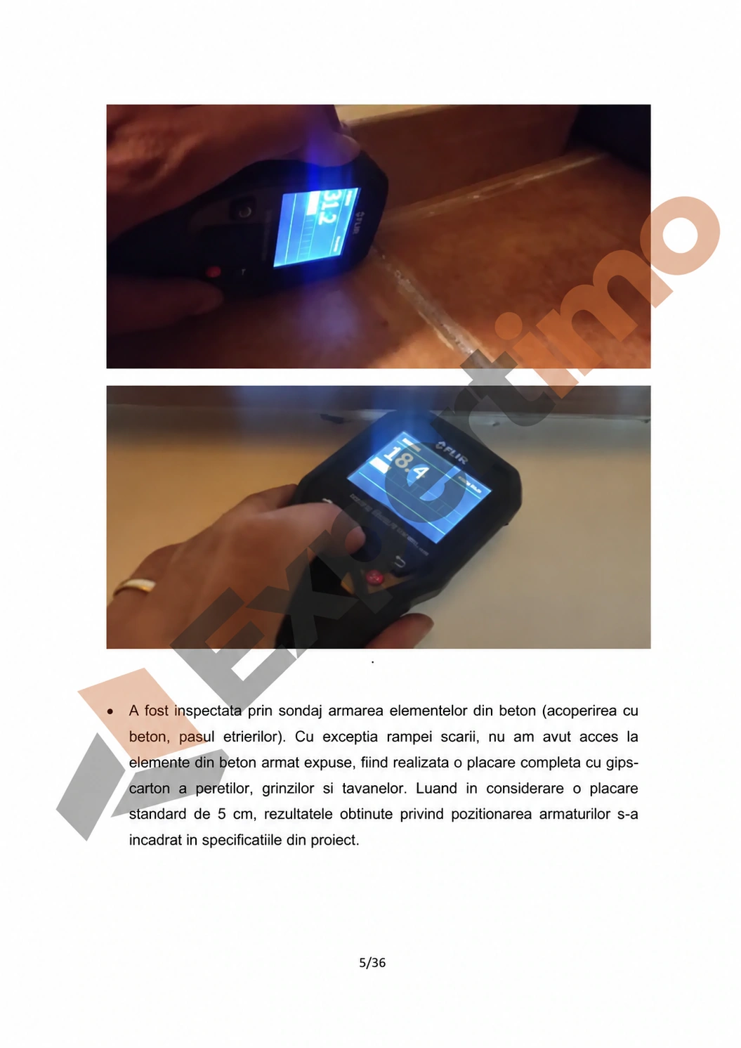 Raport complet: model de constatare cu 36 de pagini 5 Raport complet de constatare, pagina 5