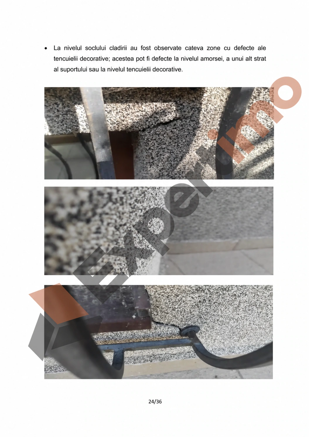 Raport complet: model de constatare cu 36 de pagini 24 Raport complet de constatare, pagina 24