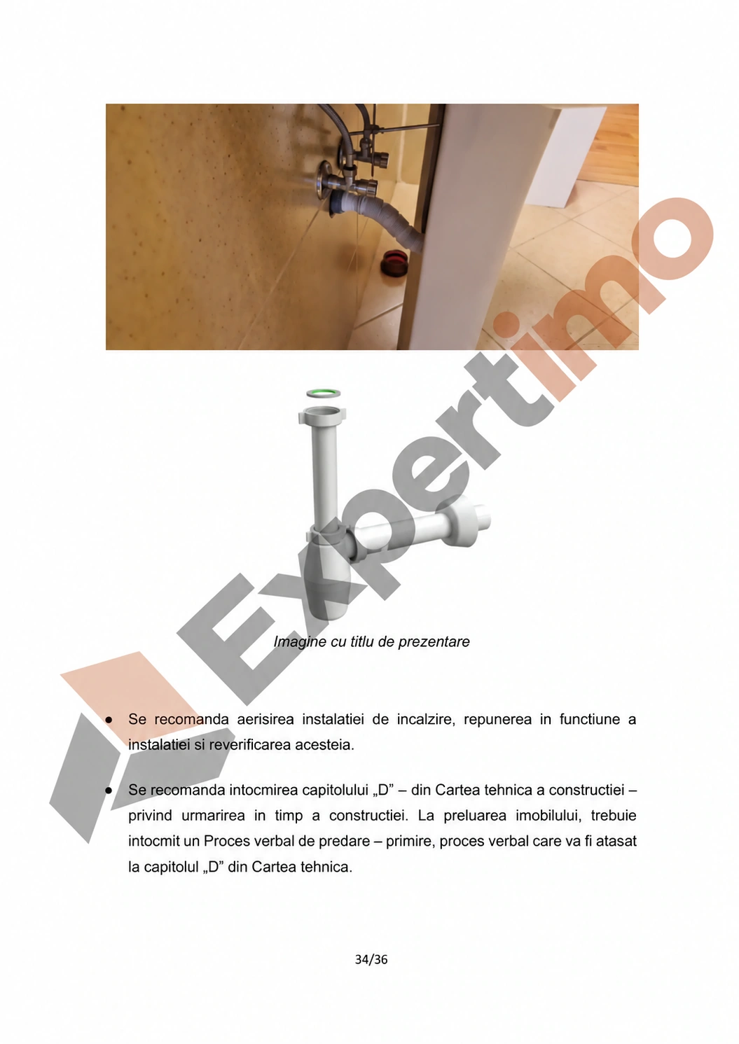 Raport complet: model de constatare cu 36 de pagini 34 Raport complet de constatare, pagina 34